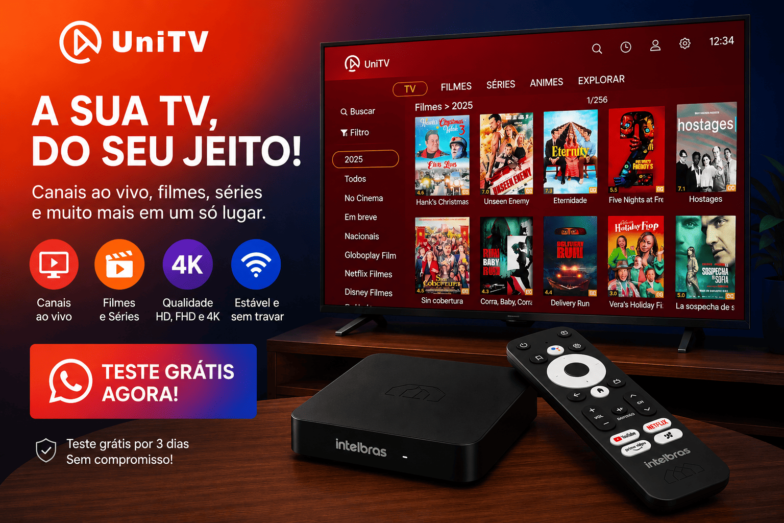 instalar Unitv no TV Box